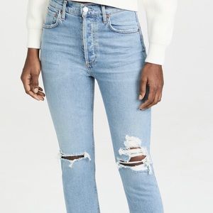 NWT - Agolde Riley High Rise Jeans in Whiplash sz 25